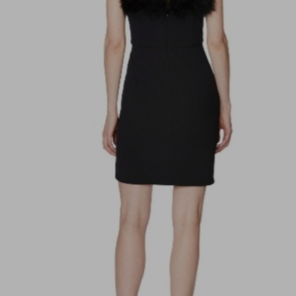 Laundry by Shelli Black Faux Fur Cocktail Dress - Picture 3 of 7